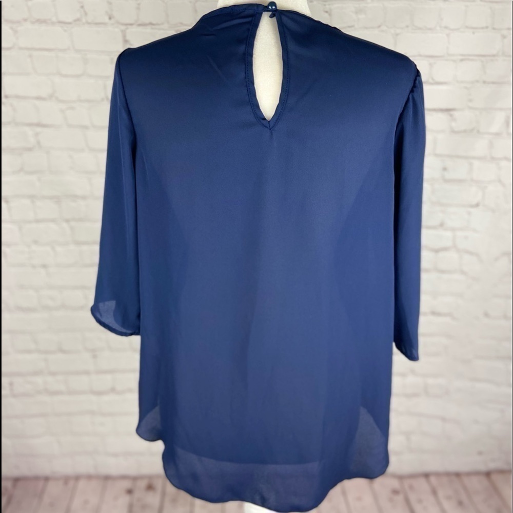 𝅺espresso Womens Blouse with Chevron Pattern PS - Picture 2 of 3